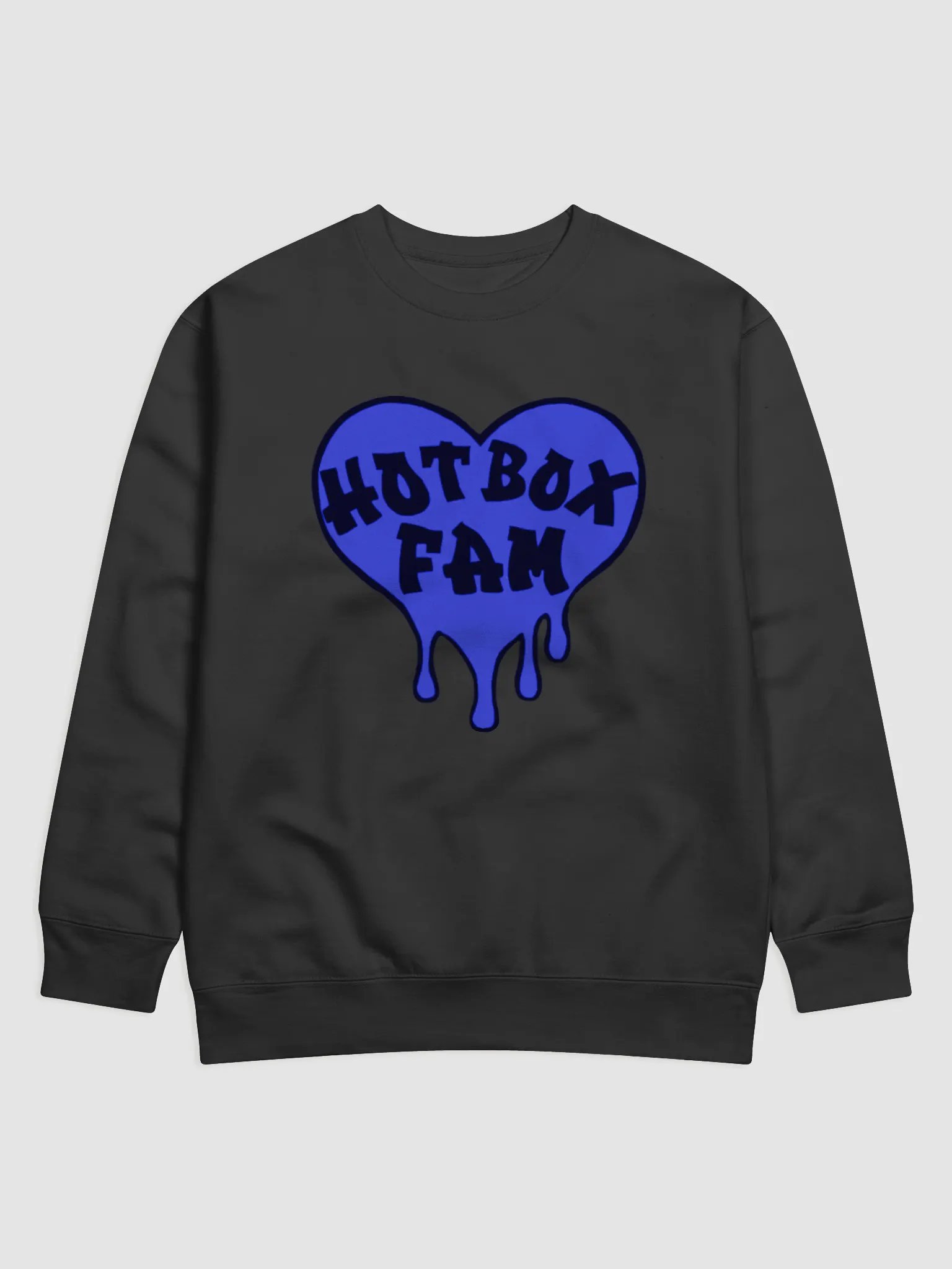 UNISEX HOT BOX FAM SOLID ROYAL BLUE LOGO SWEAT SHIRT product image (7)