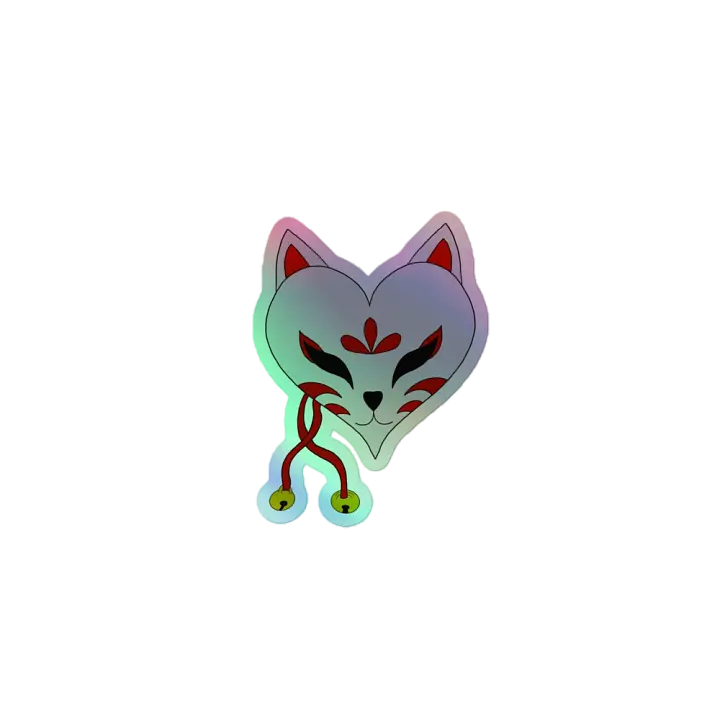 Kitsune Heart Holo Sticker product image (1)