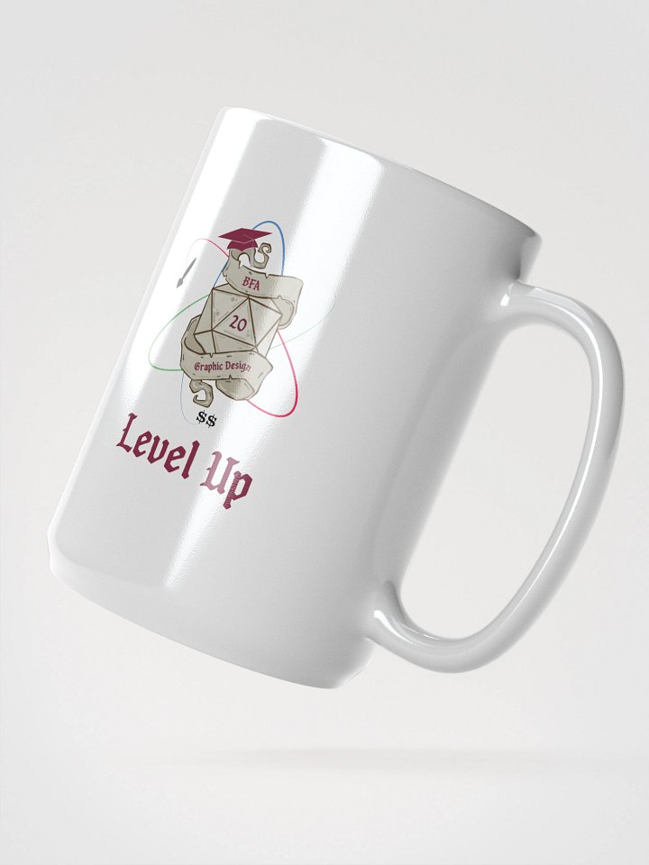 "Level Up" BFA Graduation Coffee Mug – Graphic Design Edition product image (2)