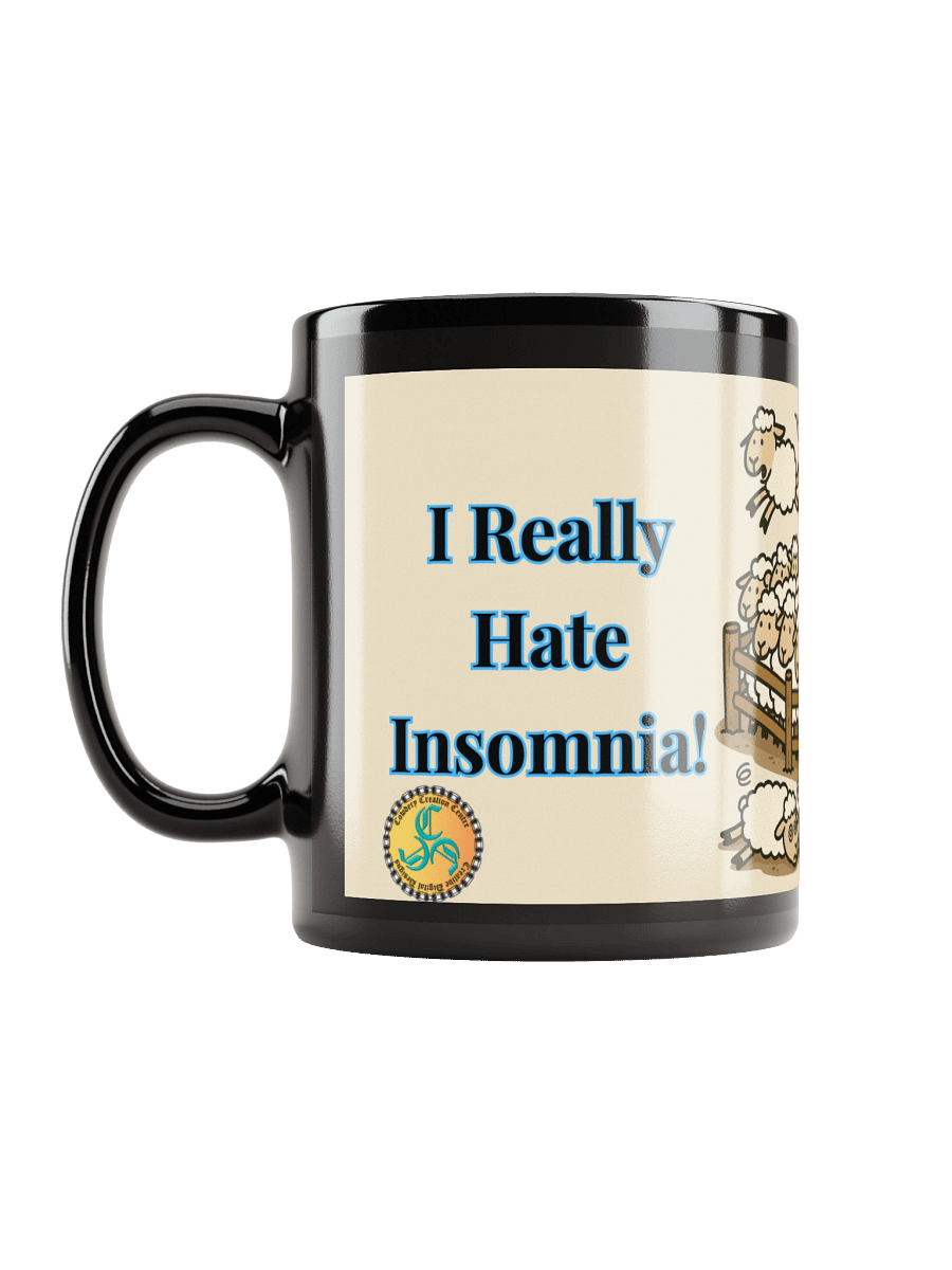 I Really Hate Insomnia (Both) Glossy Black Mug product image (12)