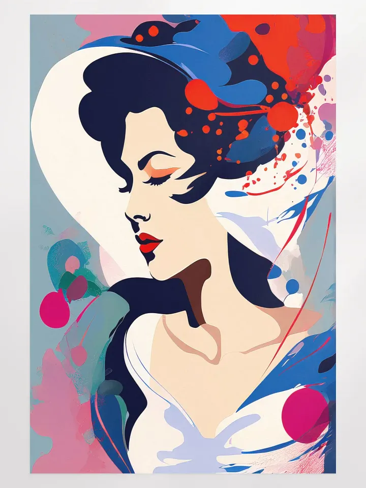 Abstract Woman v6 - Vintage Style Poster - Girly - Large 24x36 Inches product image (1)