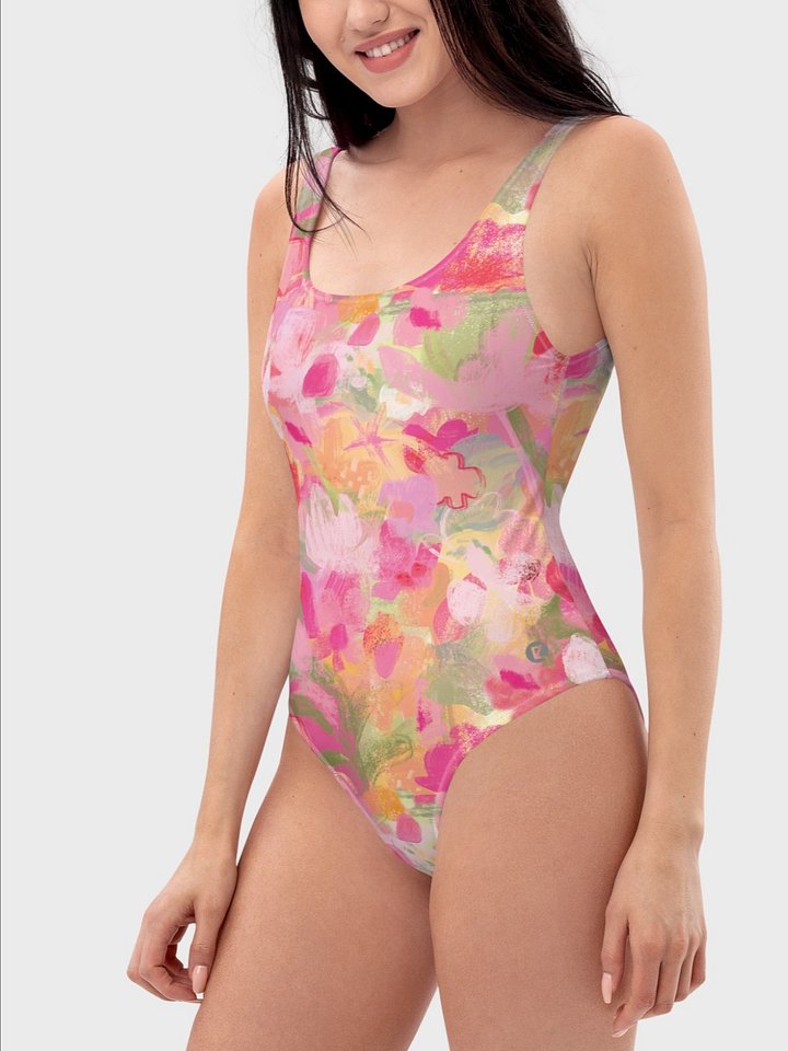 One-piece Swimsuit "Sweet Pastel Florals of Spring" product image (2)