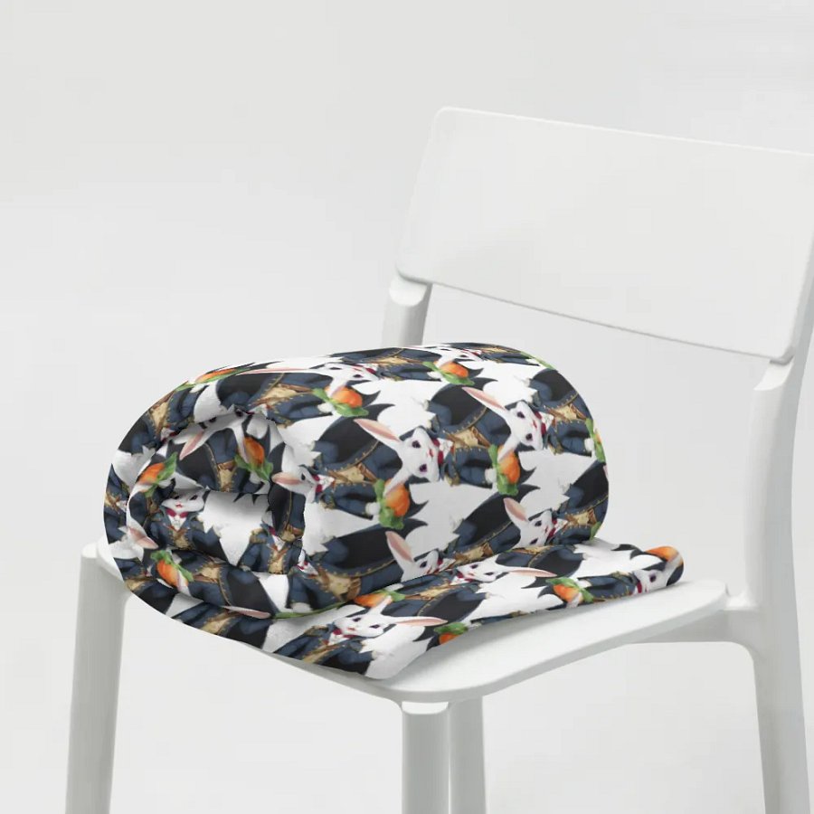 Enigmatic Cloaked Rabbit Throw Blanket product image (7)