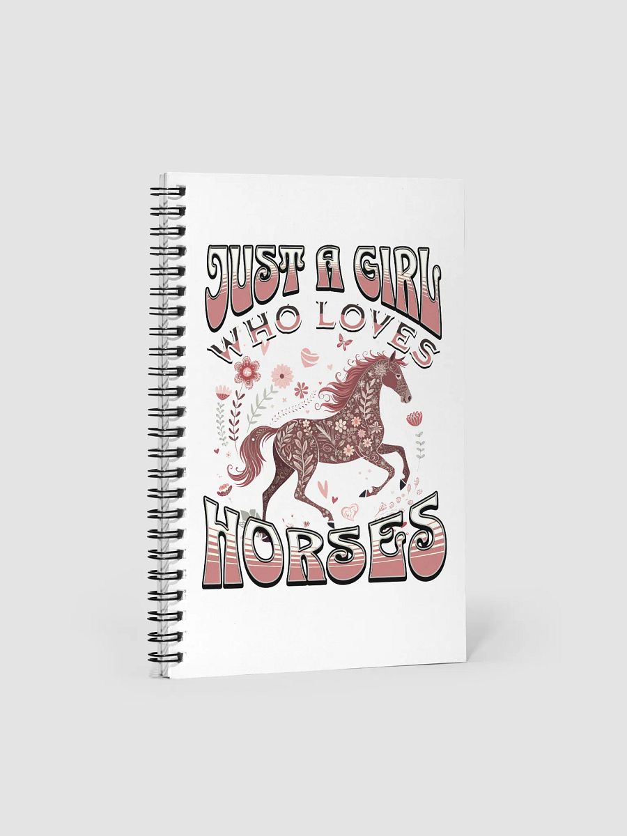 Just A Girl Who Loves Horses Floral Notebook product image (2)