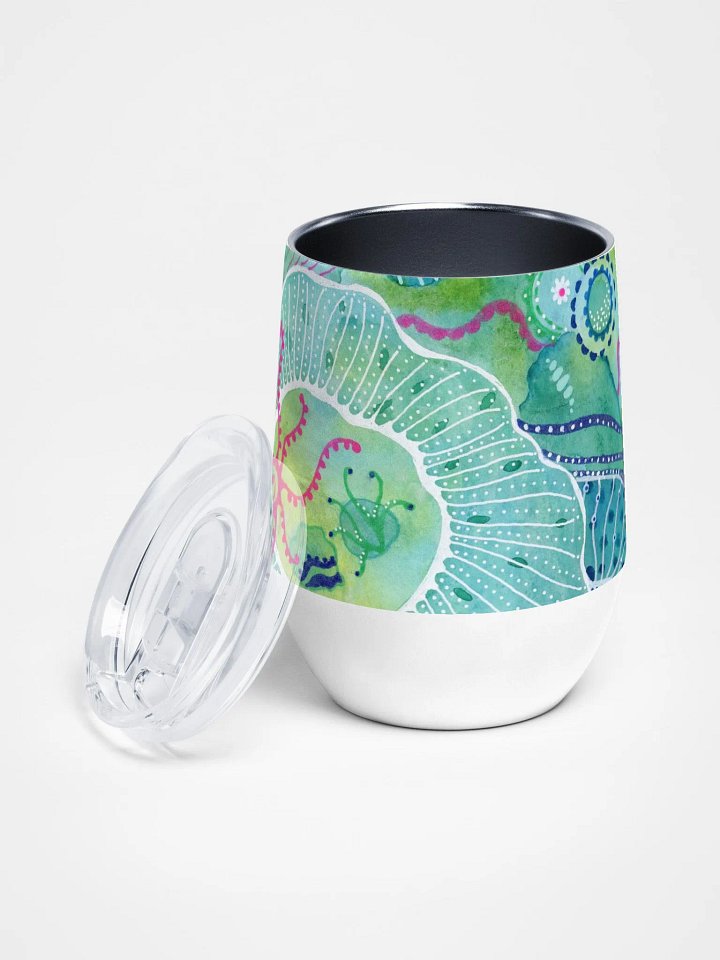 Vibrant Ocean Botanical Wine Tumbler product image (2)