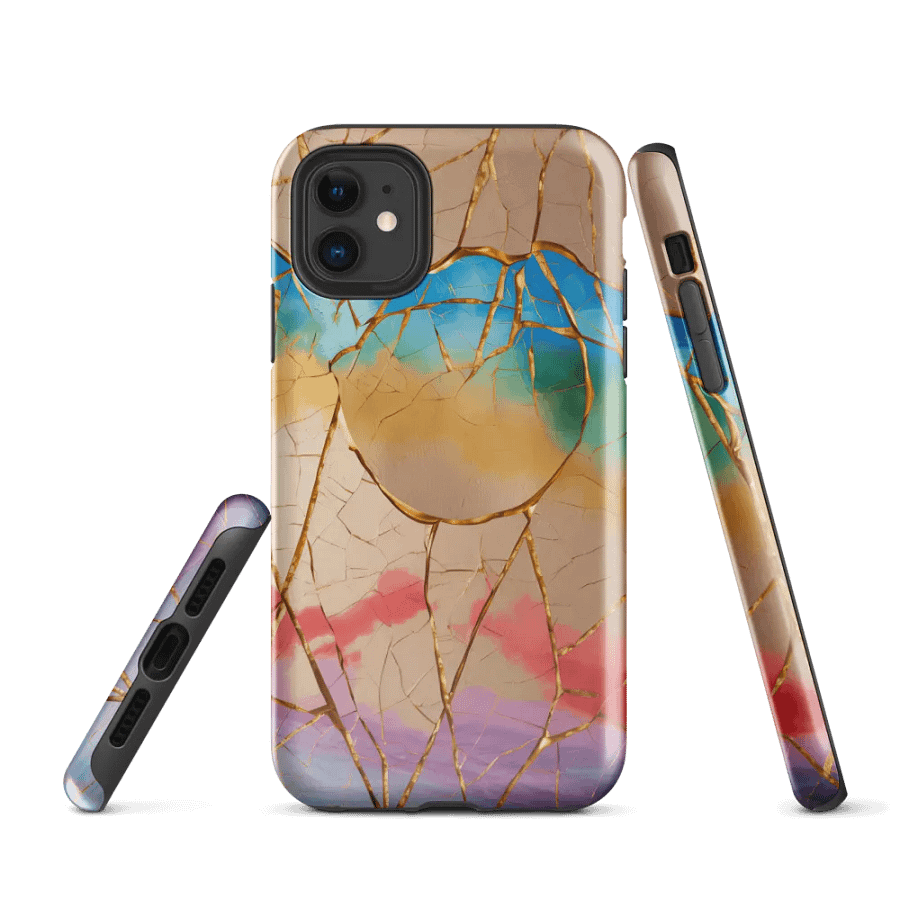 Rainbow Kintsugi Tough iPhone Case product image (1)