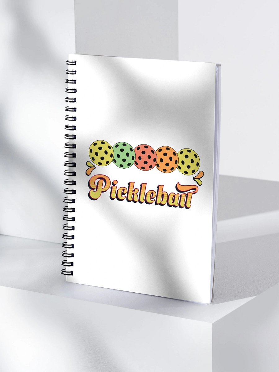 Pickleball Five Ball Row Splendor Spiral Notebook product image (1)