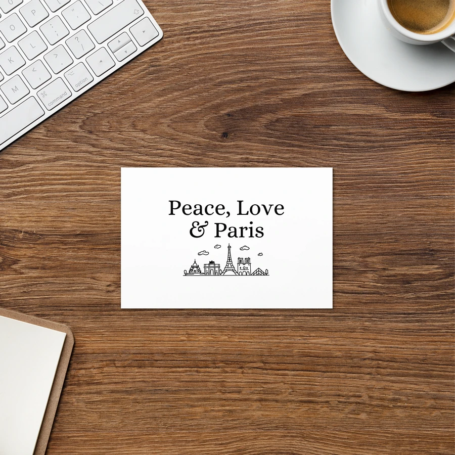 Peace, Love and Paris with Monuments Greeting Card | Thank-You Note product image (6)