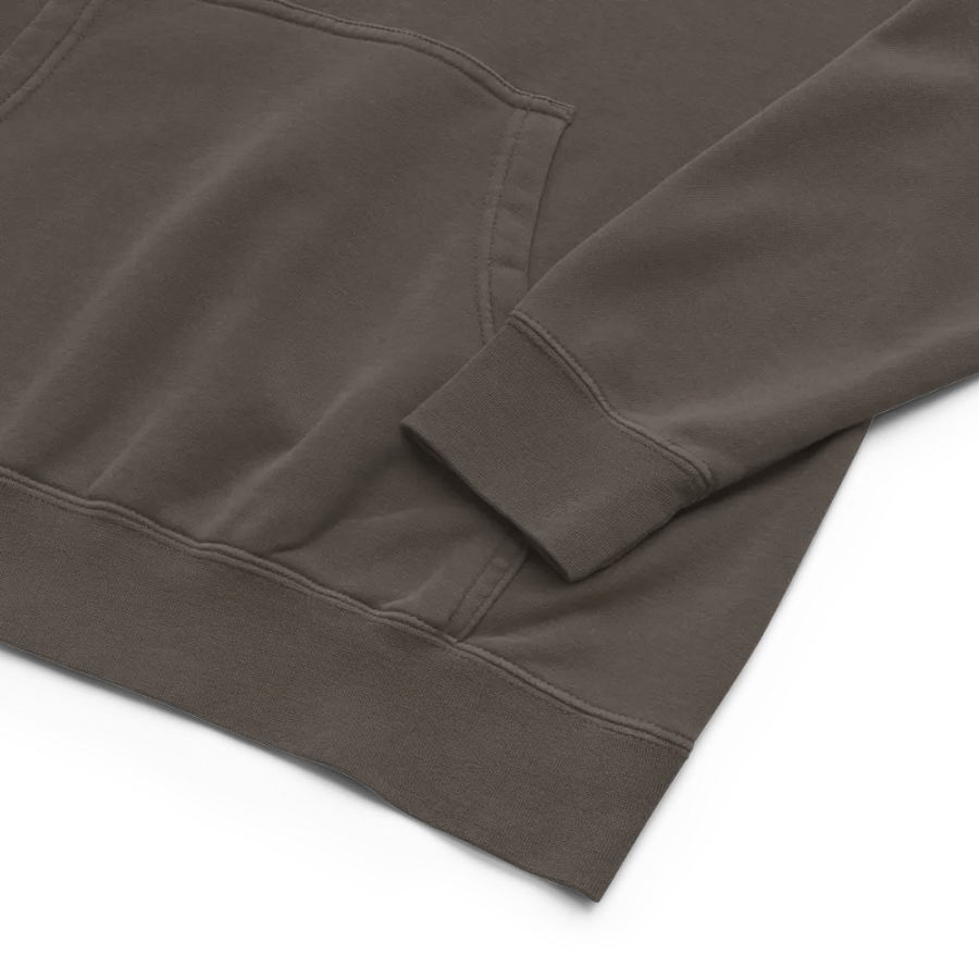 DELIGHTFULLY DIVISIVE (L.C., white design) embroidered pigment hoodie product image (22)