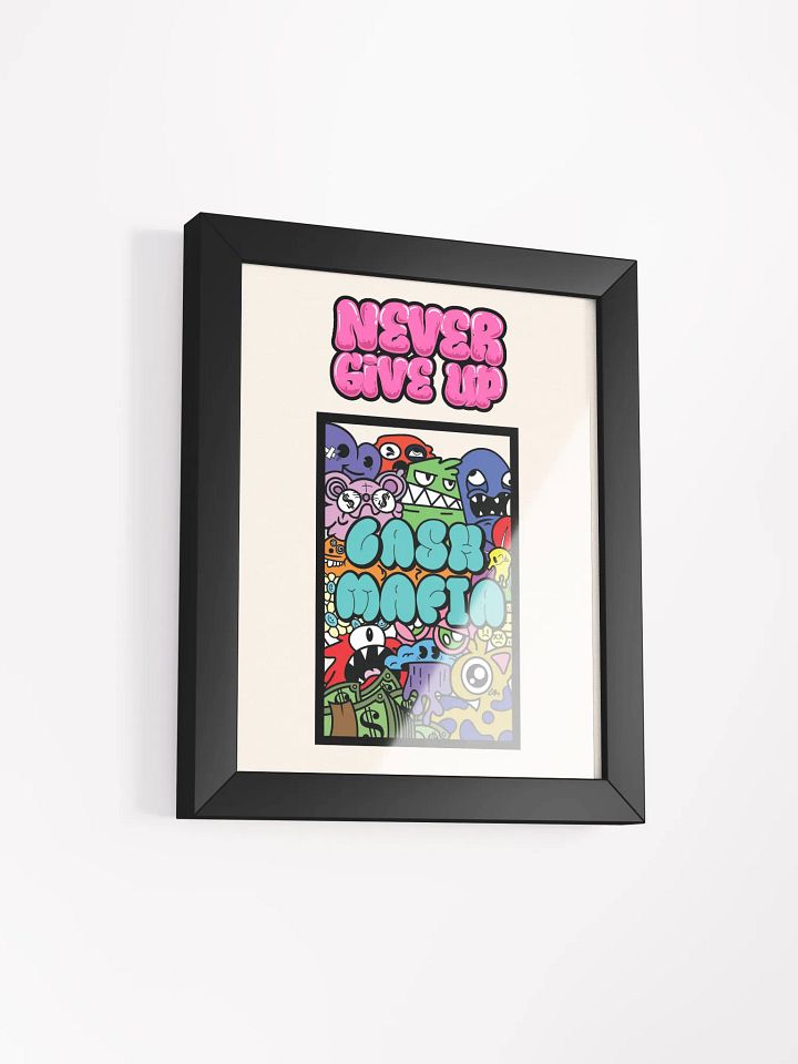 NEVER GIVE UP FRAMED POSTER💙 product image (3)