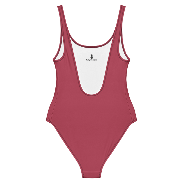 Sedona Sunset Rose Pink Solid Color Retro Inspired Women's One Piece Swimsuit product image (2)