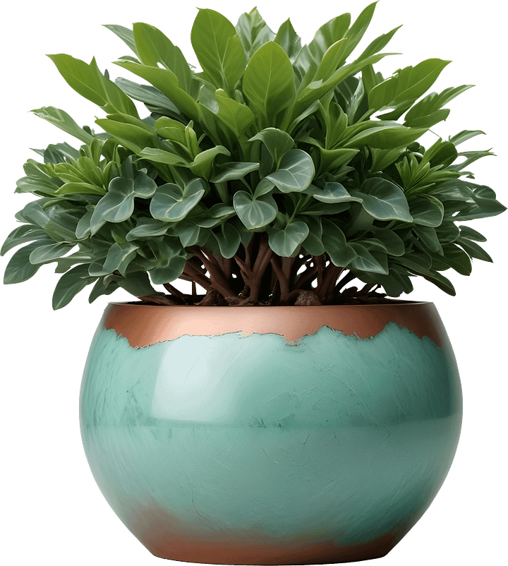 Jade Signature – Jade and Copper Planter PNG product image (1)