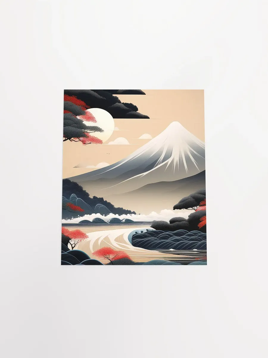 Japandi Art Mountain Landscape - Poster - Small and Standard Sizes - 8x10-11x14-12x16-16x20 Inches product image (15)