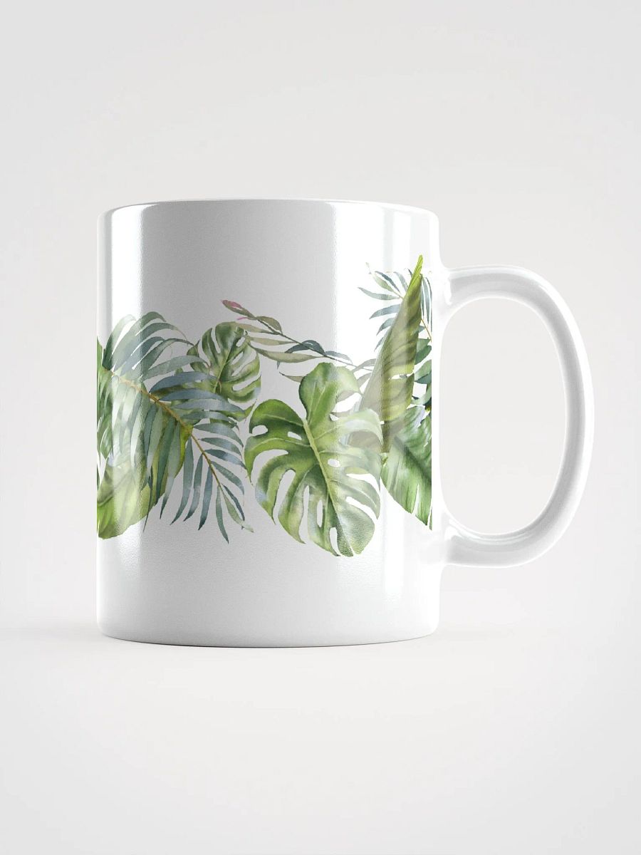 Tropical Leaves White Ceramic Mug product image (1)