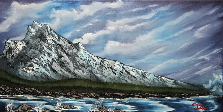 The Flowing River (Original) 12x24 Canvas product image (1)