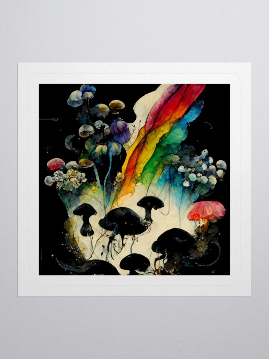 Rainbow Mushrooms Kiss Cut Stickers product image (2)