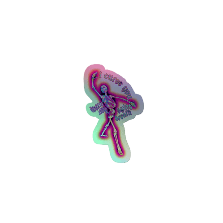 I Curse You Holographic Sticker product image (1)