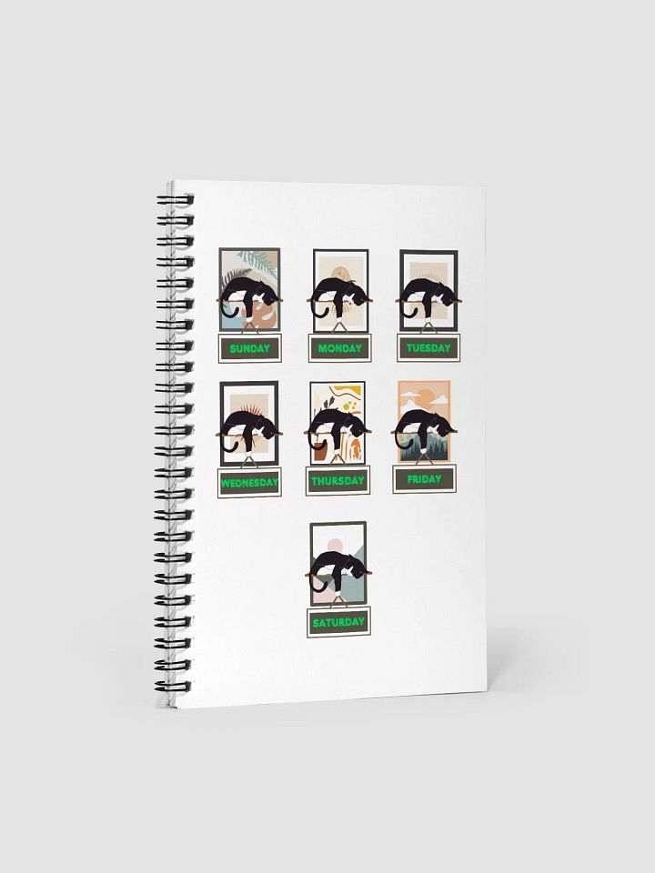 Cats Days of The Week Spiral Notebook product image (1)
