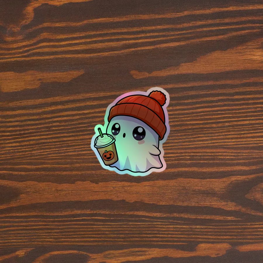 Spooky Ghost Holographic Sticker Set product image (5)