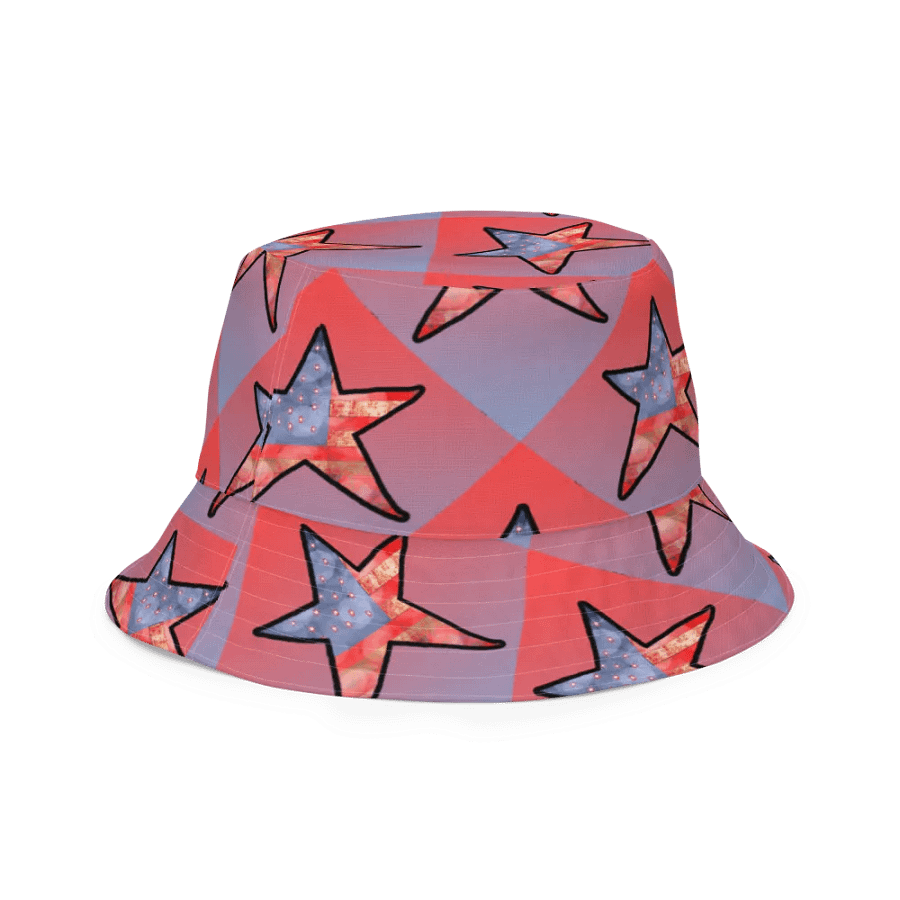 American Flag and Stars Bucket Hat product image (11)