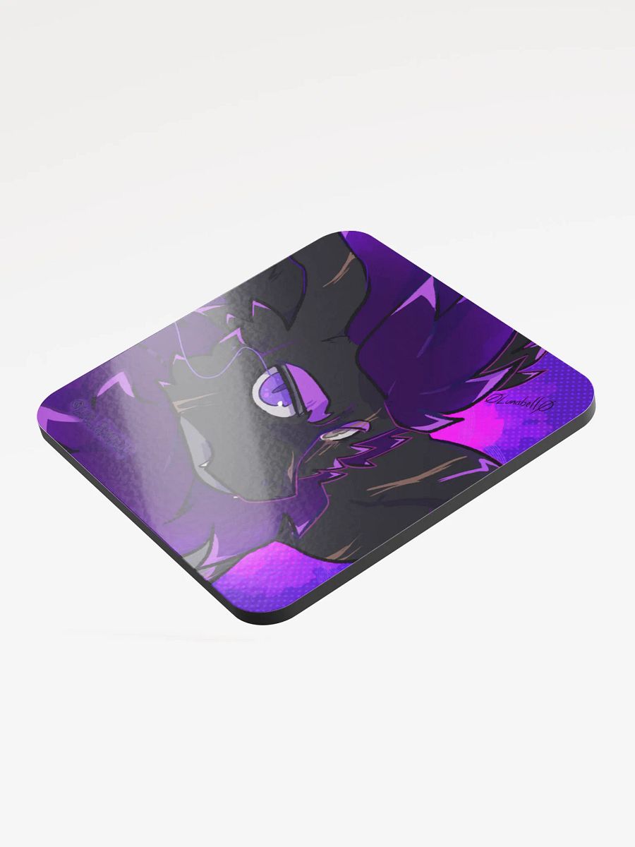 "Scruffy Wolf" Nardoragon Glossed Cork Coaster Set product image (3)