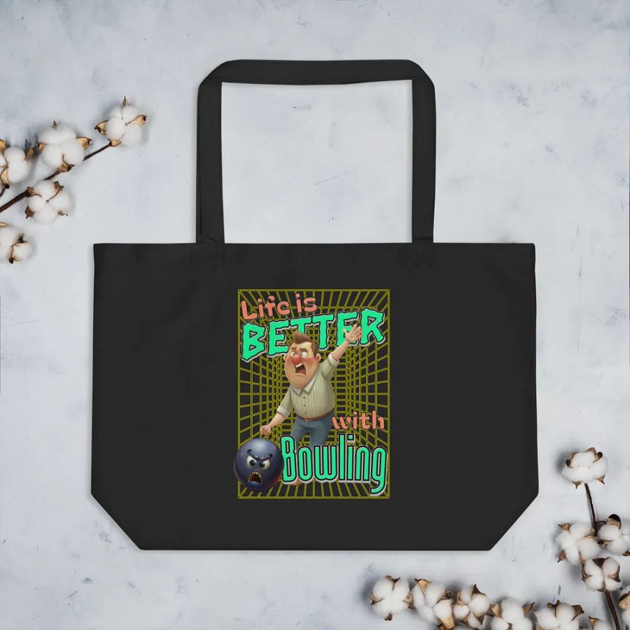 Life Is Better With Bowling Organic Cotton Tote product image (2)