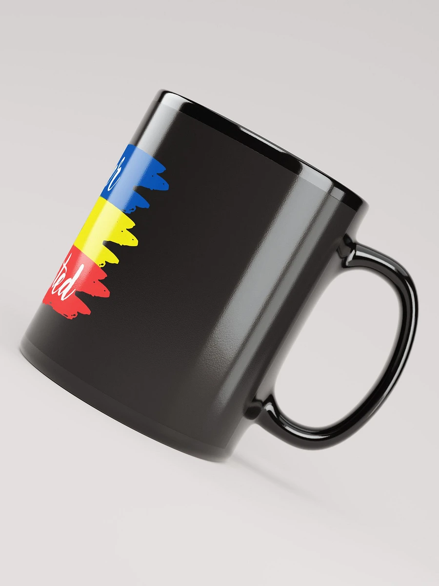 Never Be Defeated Motivational Black Glossy Mug product image (4)