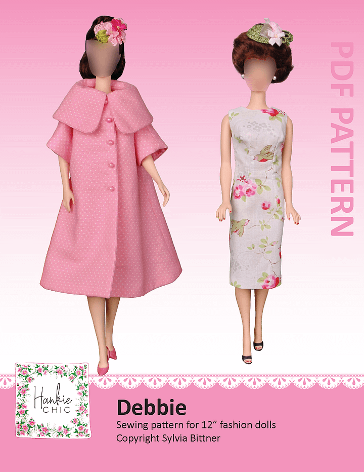 Debbie sewing pattern for 12" fashion dolls product image (1)