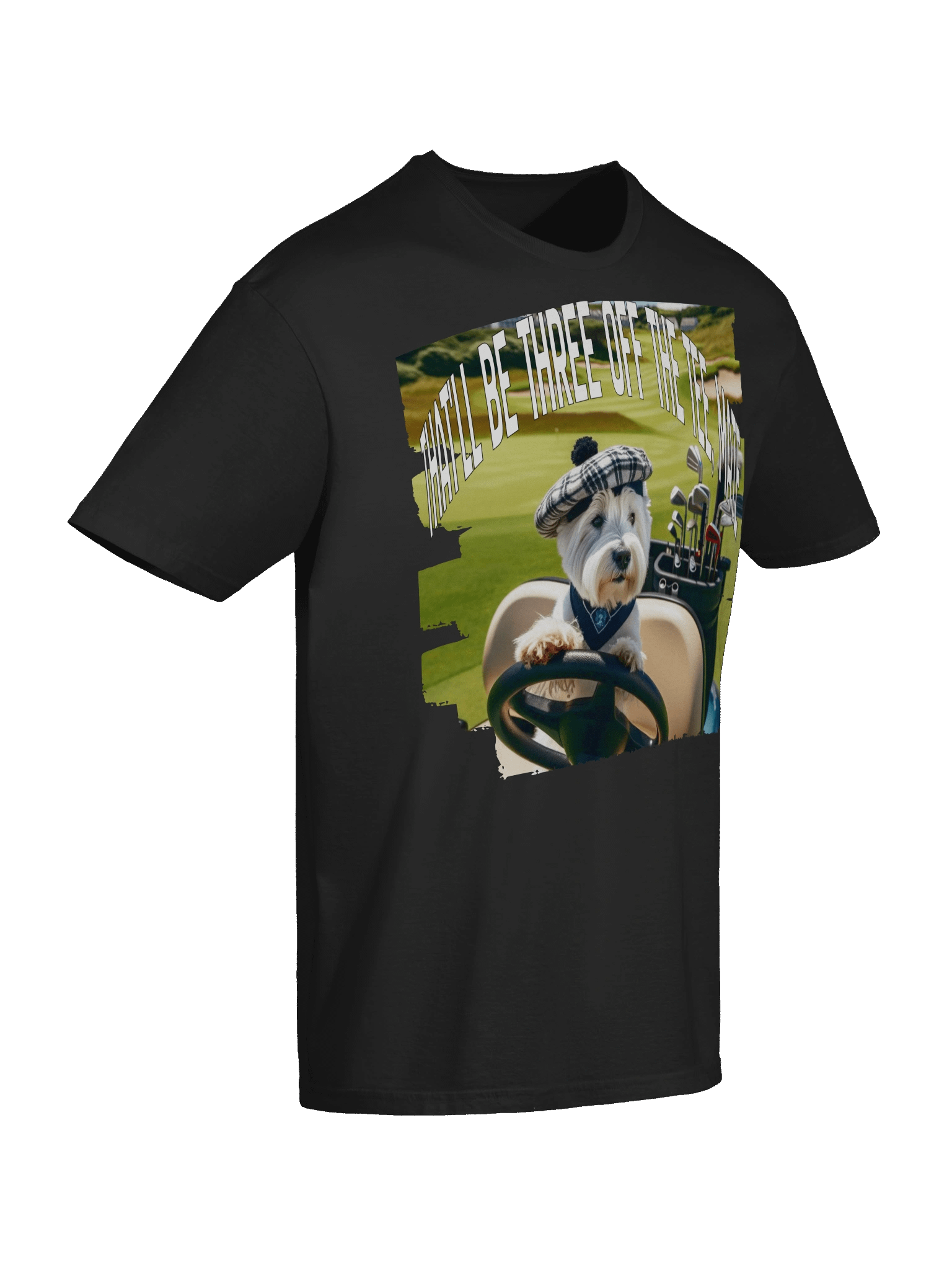 Westie, That'll be three off the tee Unisex Tee product image (46)