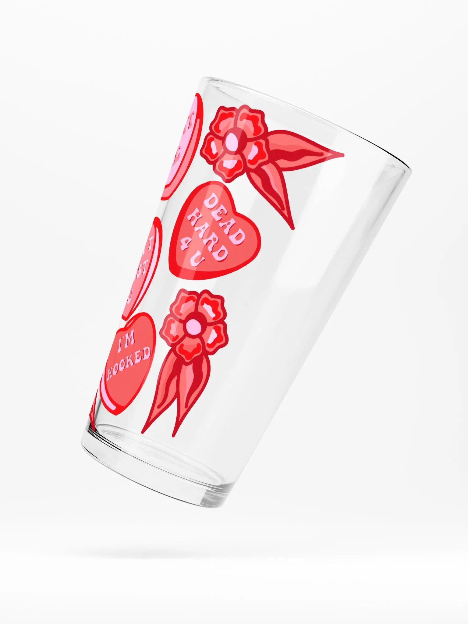 Candy Hearts Pint Glass product image (5)