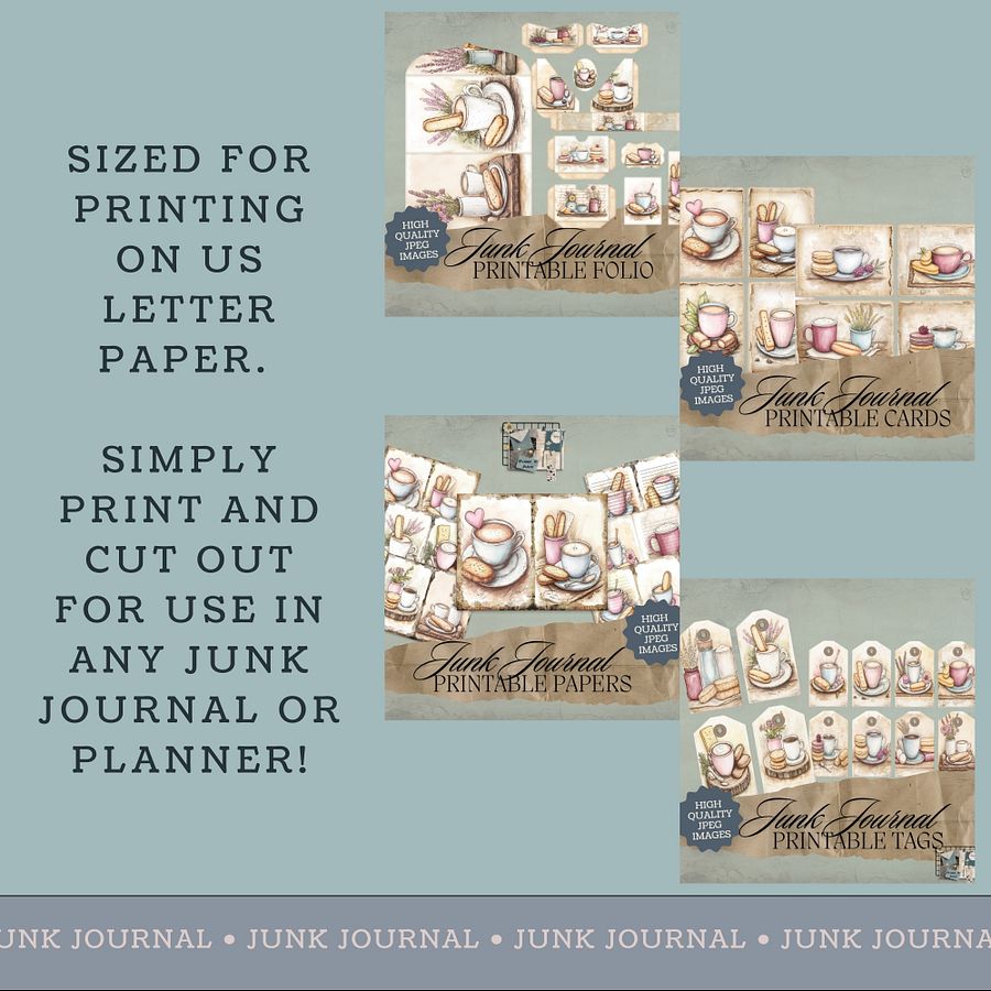 Coffee & Biscuits - Junk Journal Bundle V5 product image (3)
