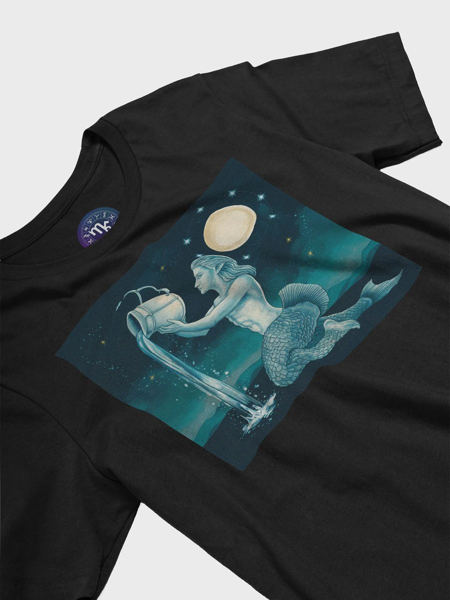Aquarius Zodiac Unisex Supersoft T-Shirt - Mermaid Water Bearer Design product image (5)