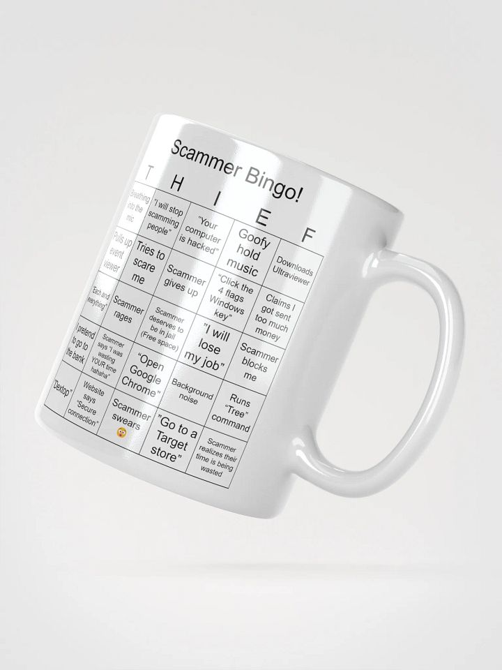 Scammer Bingo! White Glossy Mug product image (2)