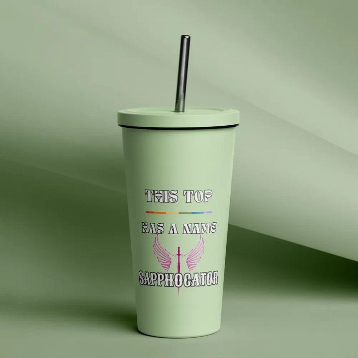 Sapphic Top has a name - Tumbler with Straw product image (1)