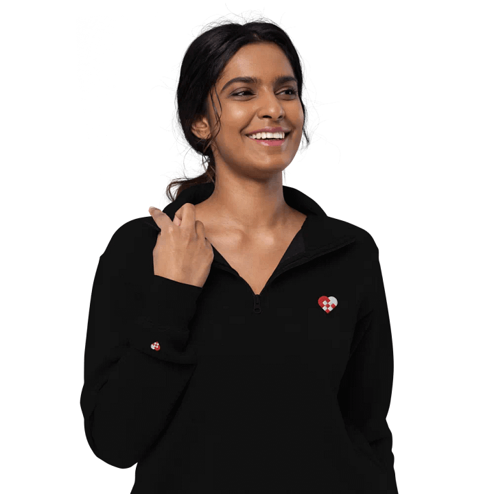 Embroidered Danish Heart Fleece Pullover product image (1)