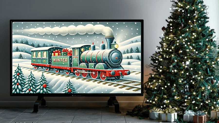 Mesmerizing Christmas Train A Nostalgic Winter Journey - Frame TV IV product image (5)