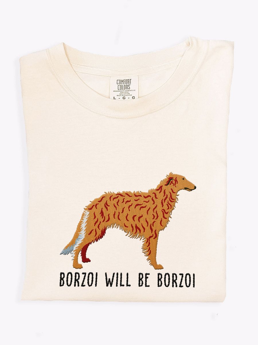 Big Borzoi Don't Cry T-Shirt(Embroidered) of a Borzoi product image (1)