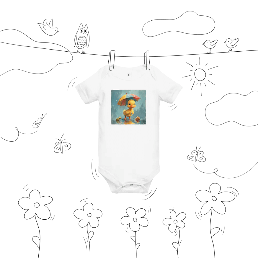 Whimsical Duckling and Friends Baby Onesie product image (9)