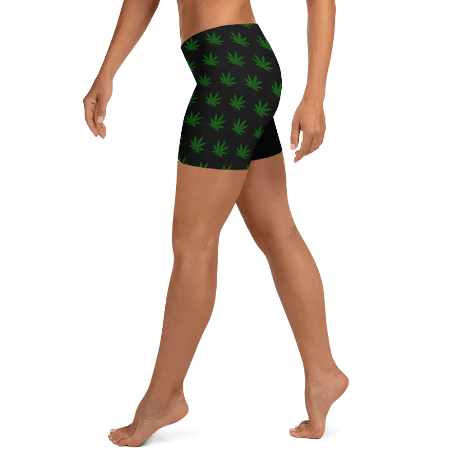 Globert Bong/Leaf Pattern Spandex Women's Shorts product image (3)