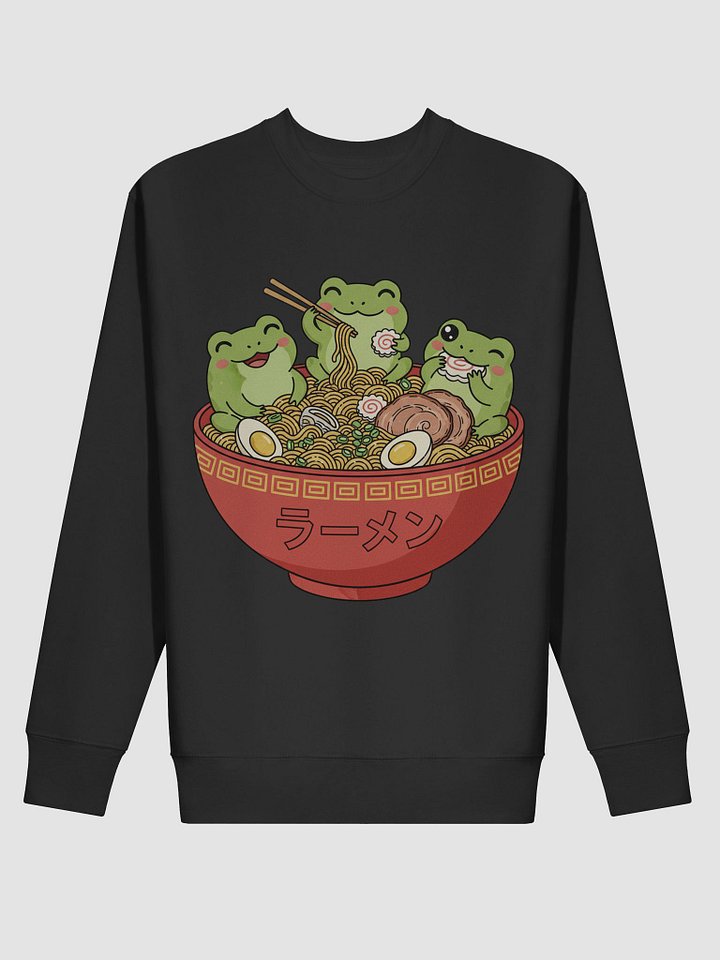Adorable Frog Trio Ramen Kawaii Japanese Style Sweatshirt product image (11)