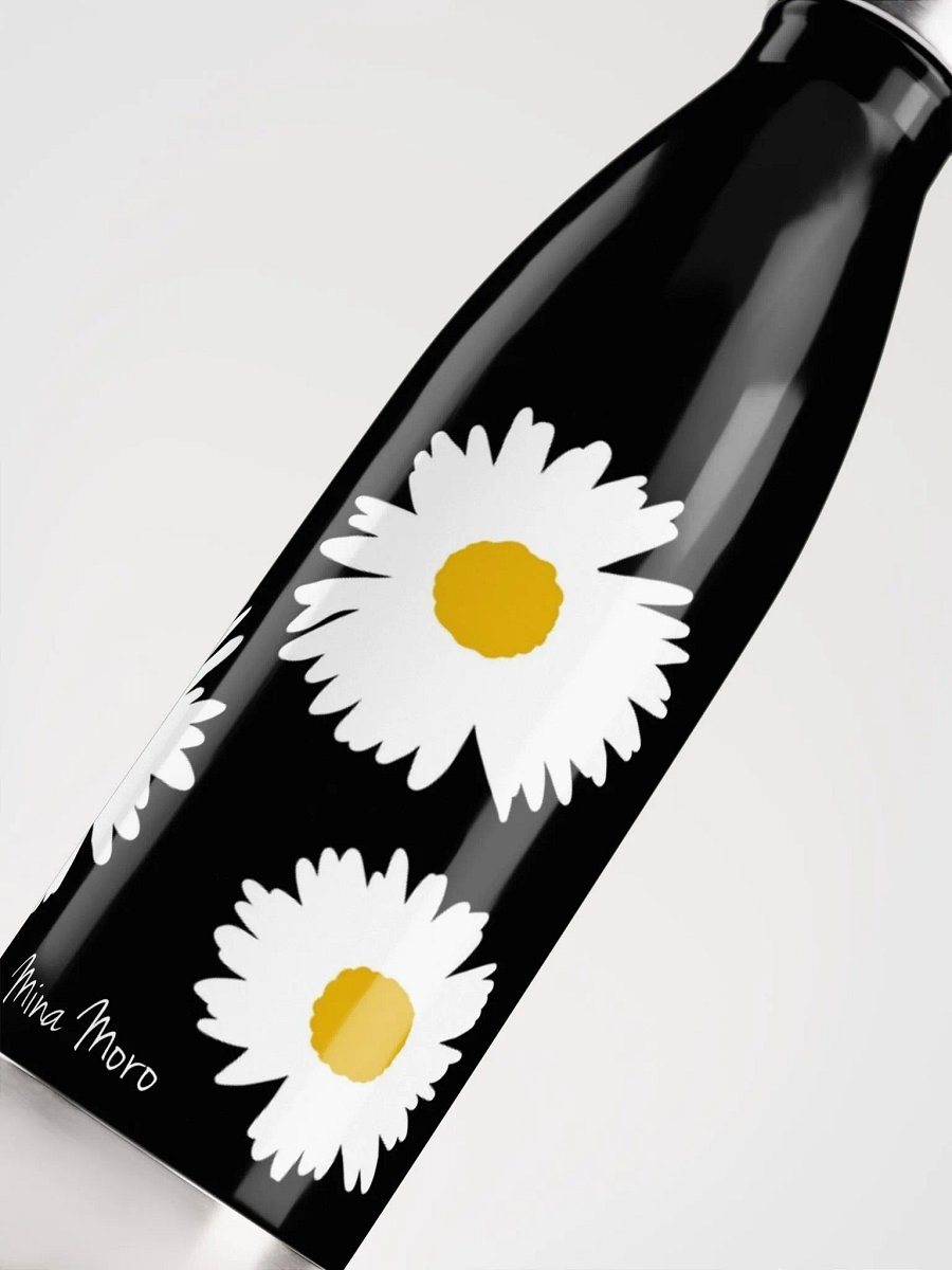 Moro's white flowers Stainless Steel Water Bottle product image (5)