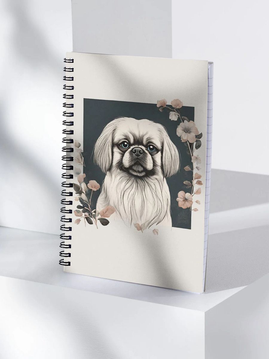 Floral Pekingese Spiral Notebook product image (1)