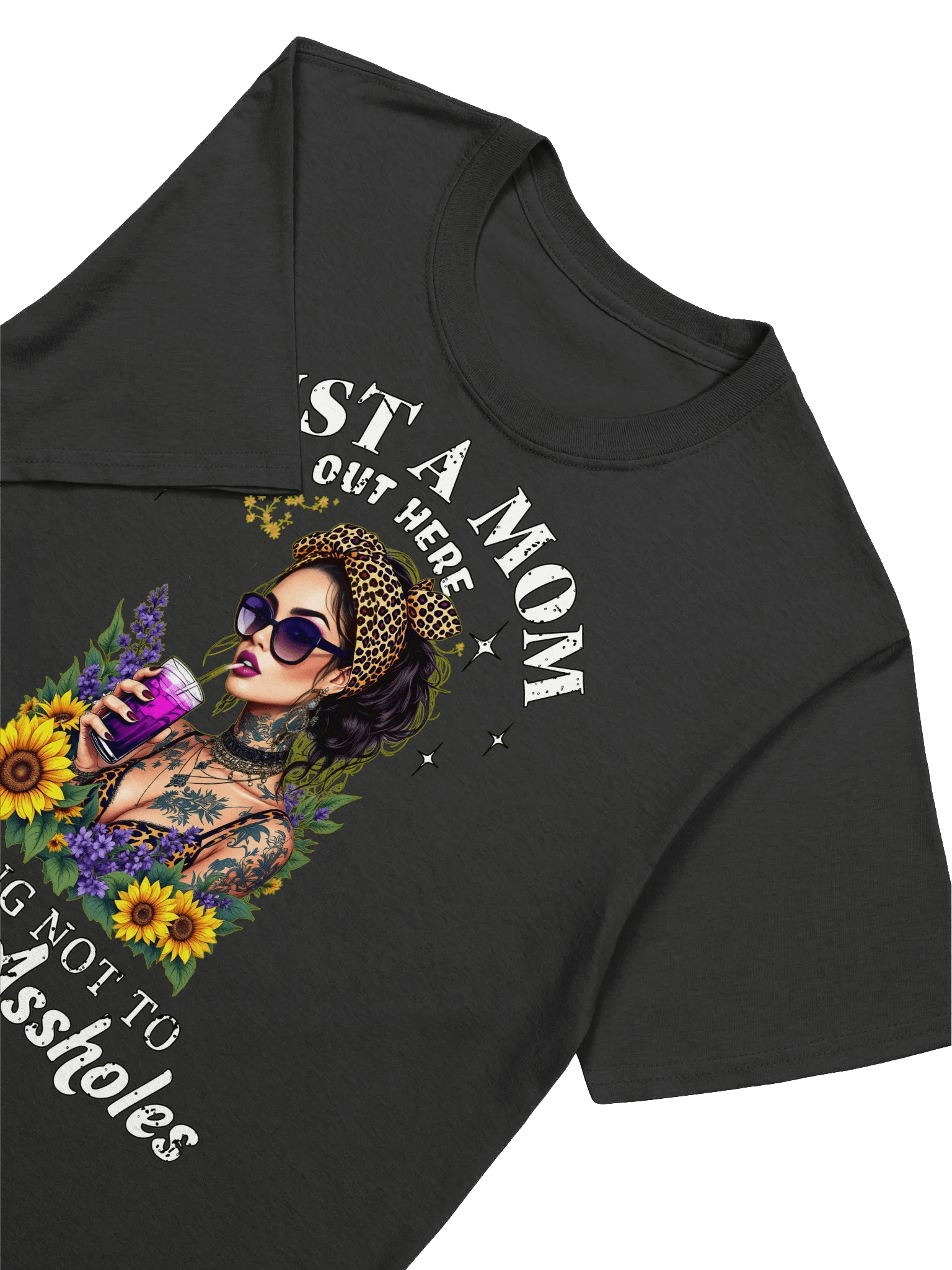 Funny Mom - "Trying Not To Raise Assholes" Graphic T-Shirt product image (16)