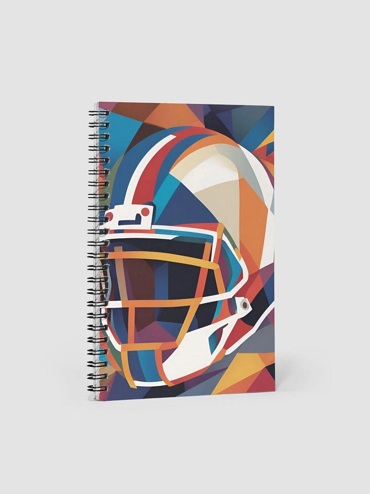 Geometric Designed American Football Helmet Spiral Notebook product image (1)