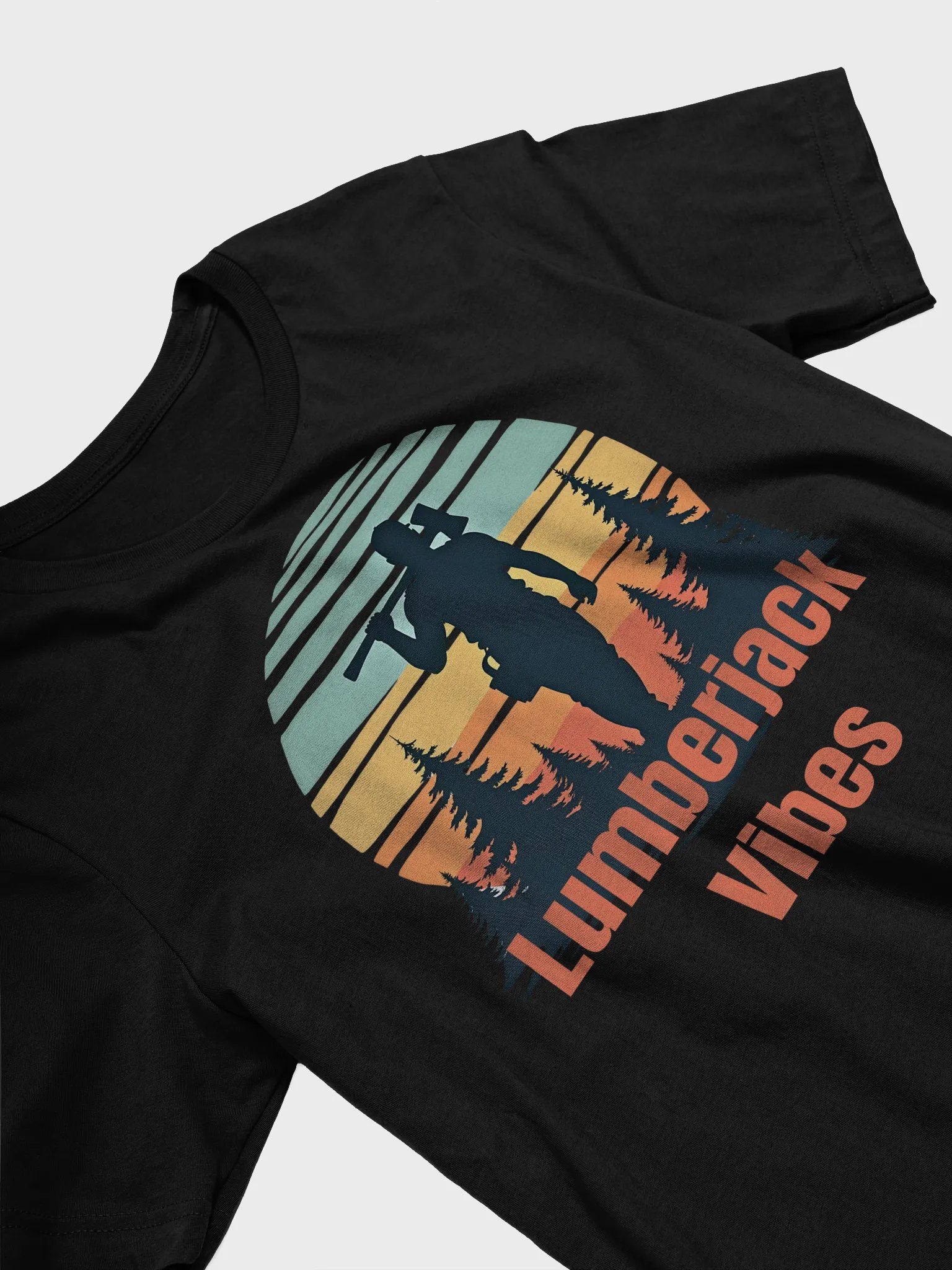 Lumberjack Vibes Retro Sunset Forest product image (4)