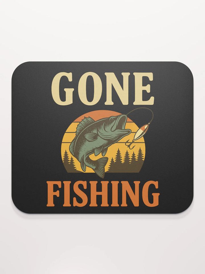 Mouse Pad – Gone Fishing | Retro Design for Outdoor Enthusiasts product image (2)