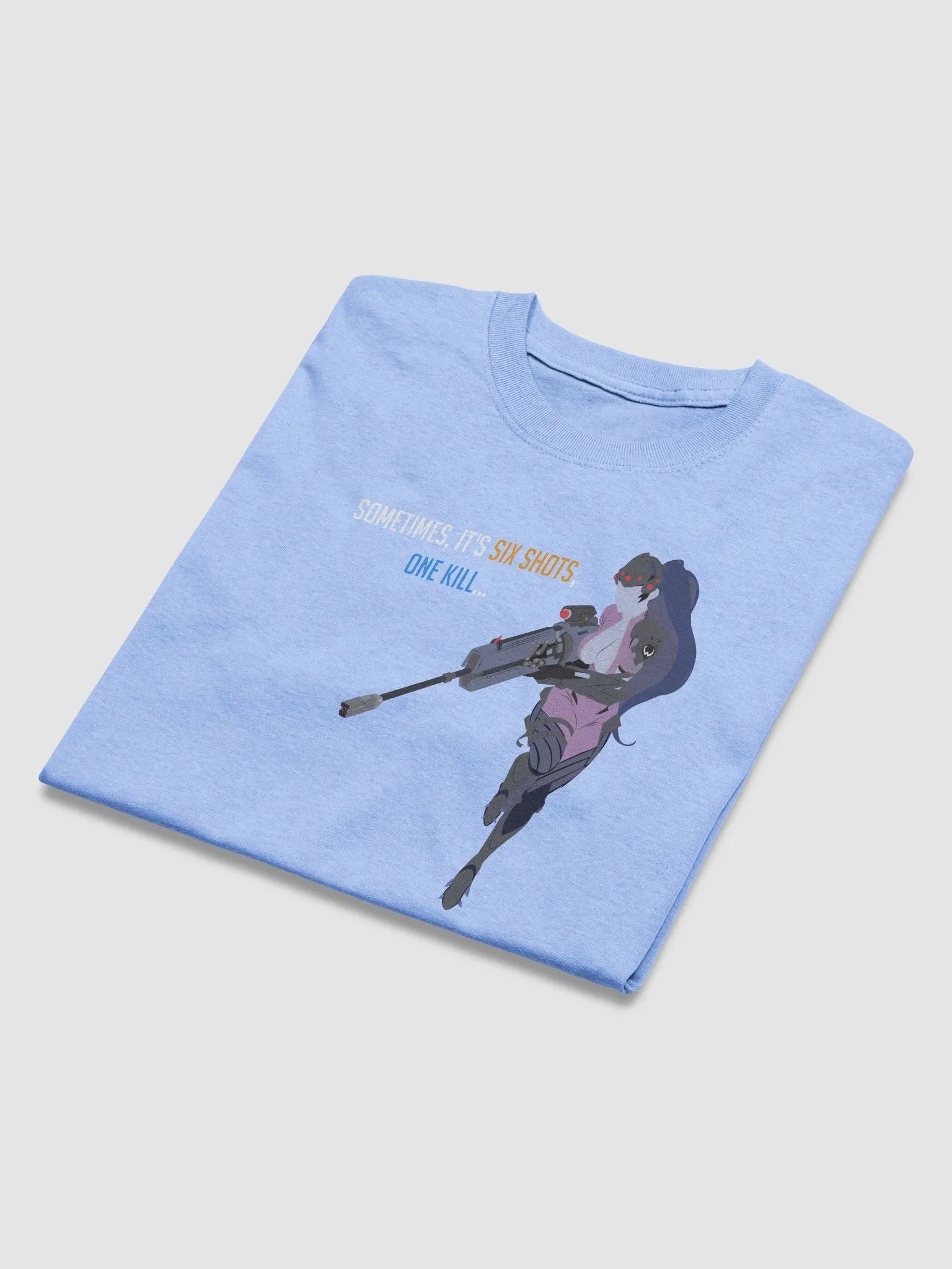 6 Shots, 1 Kill T-Shirt Light Text product image (3)