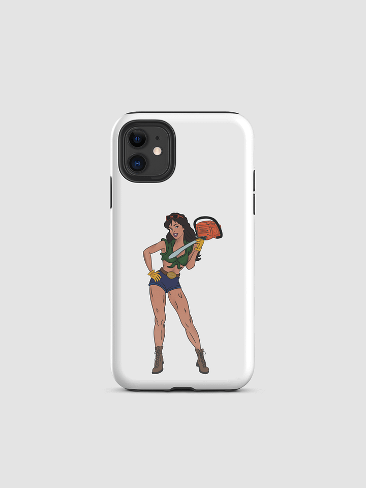 Tough iPhone Case - Burnette Chainsaw Betty Pinup product image (1)