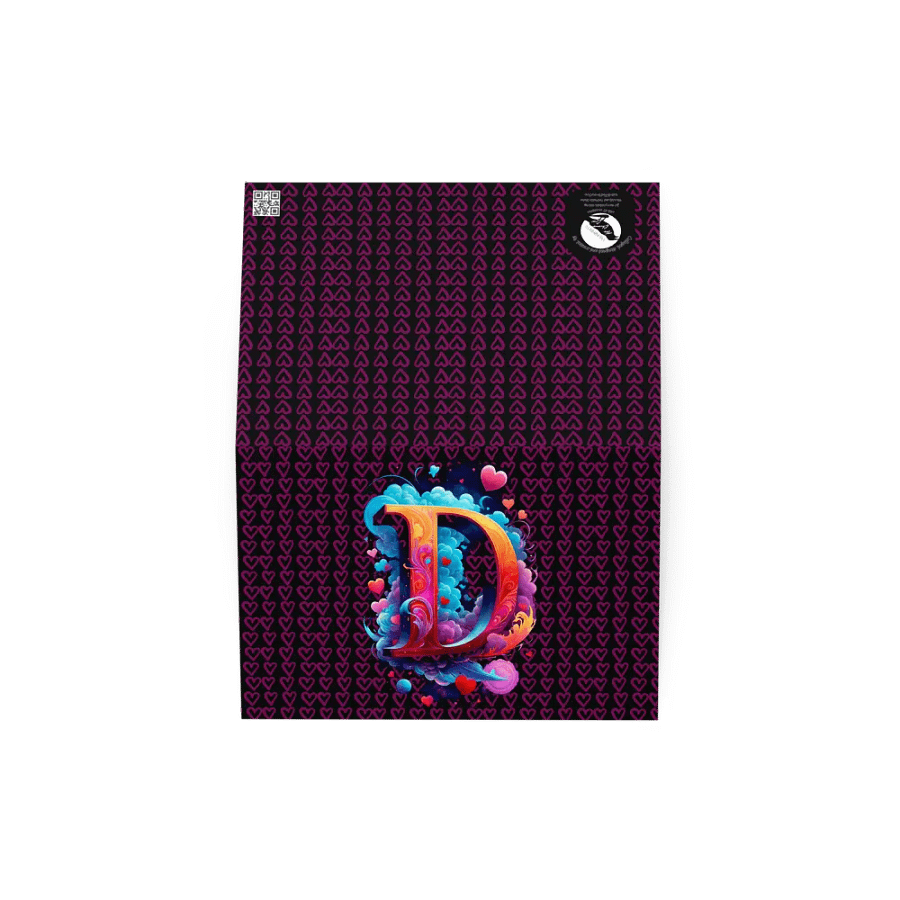 Valentine’s Monogram Letter D(3) Card product image (3)