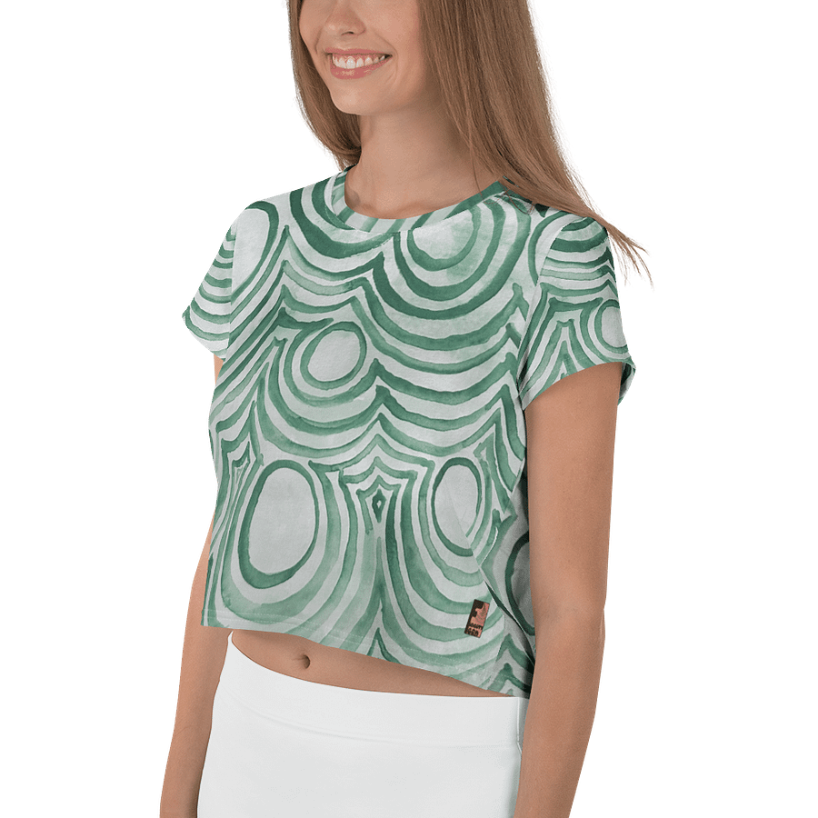 "Green Swirl" Crop Top product image (3)
